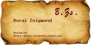 Borai Zsigmond névjegykártya
