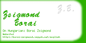 zsigmond borai business card